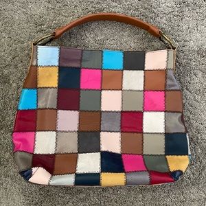 Patchwork Leather Hobo Bag